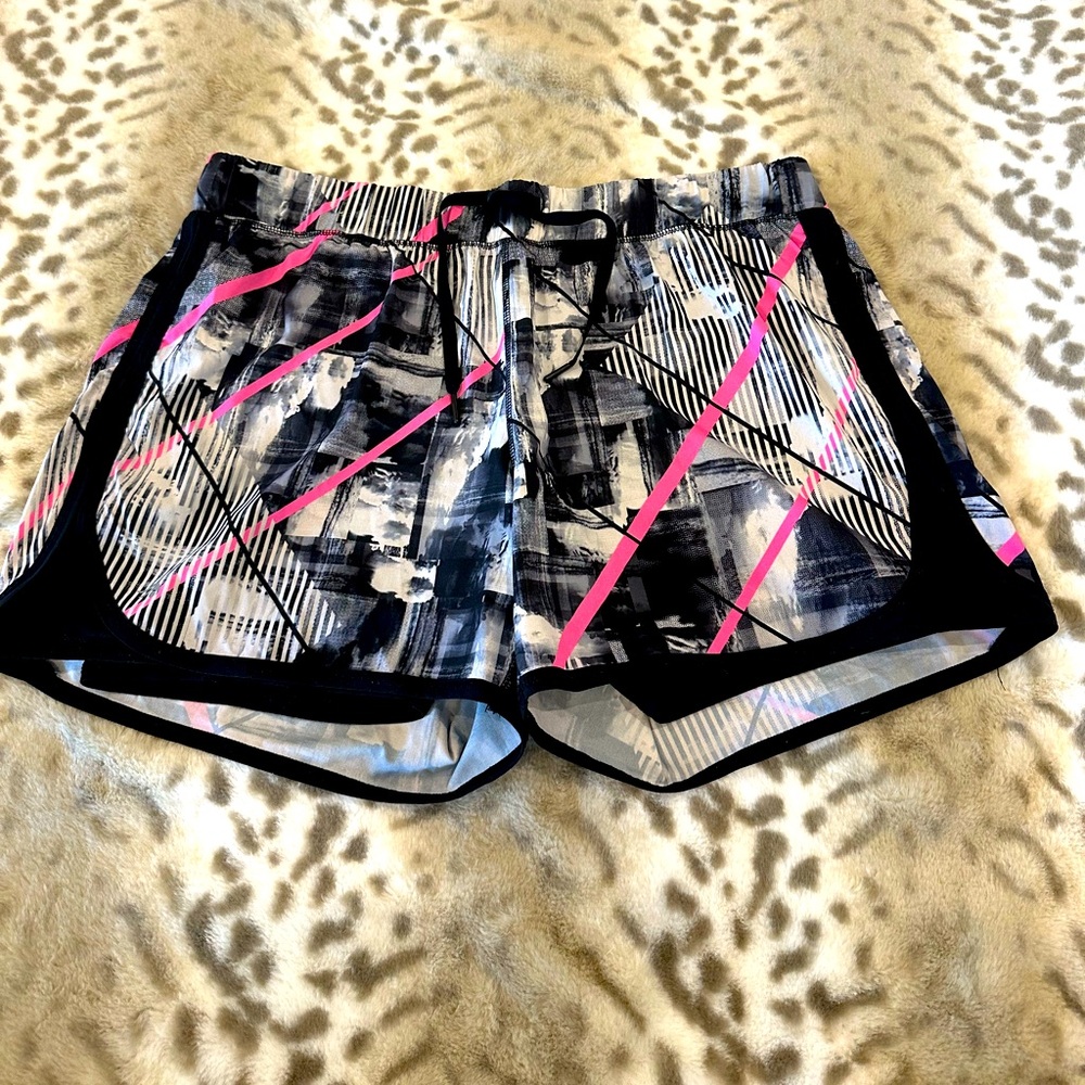 Ideology 1X pink, black and white sport shorts
